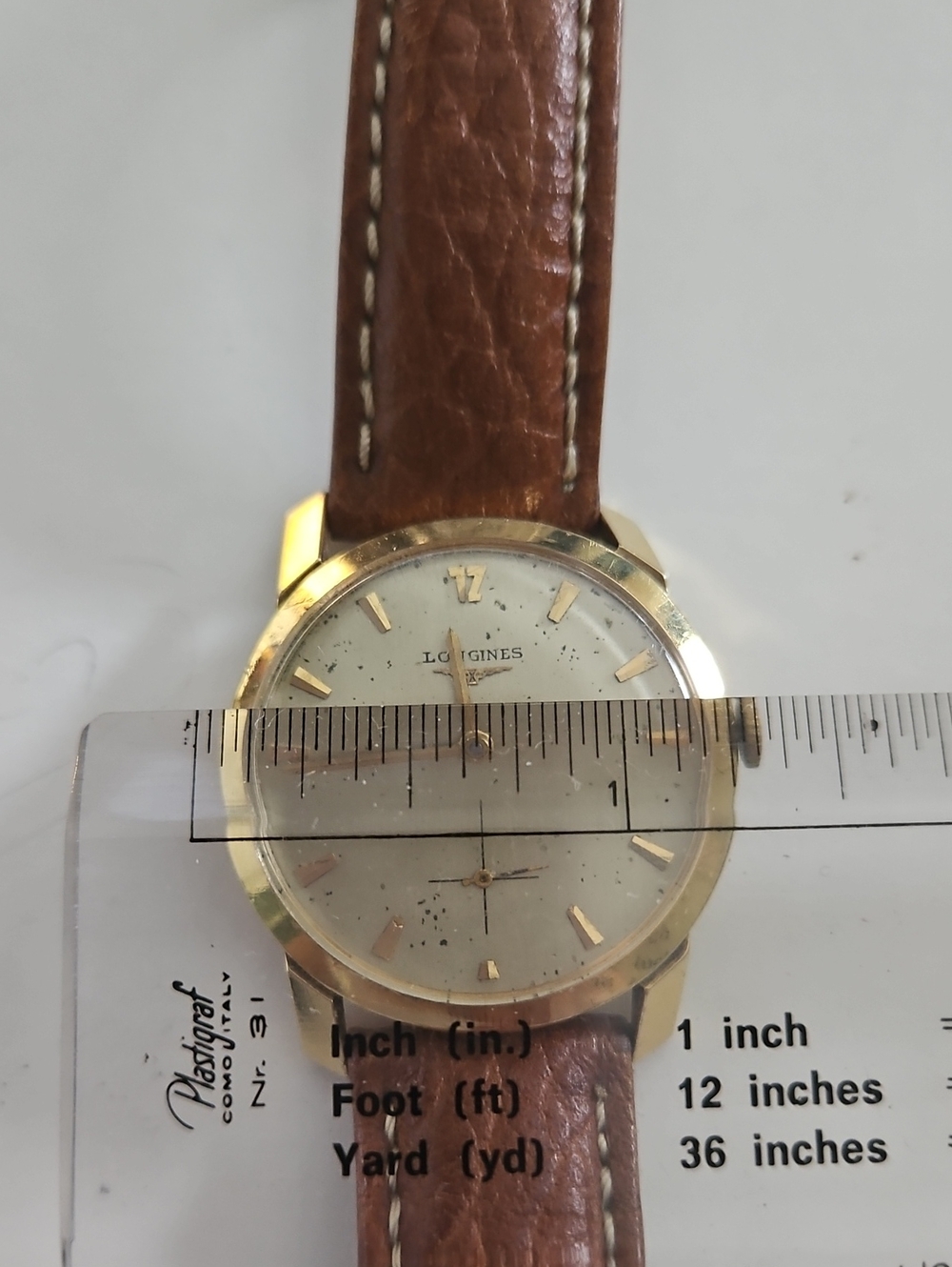 Classic Longines 14k Men's Watch. Band Not Original - Picture 5 of 6